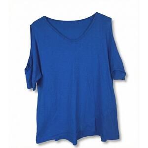 Fresh Produce Women's‎ M Coastal Resortwear Beach Boho Cotton Cold Shoulder Top